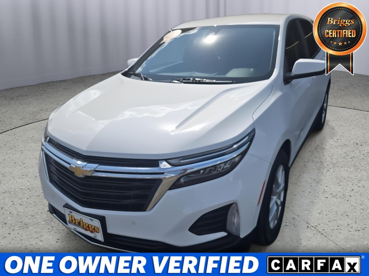 2023 Chevrolet Equinox FWD LT in Summit White — front three-quarter view
