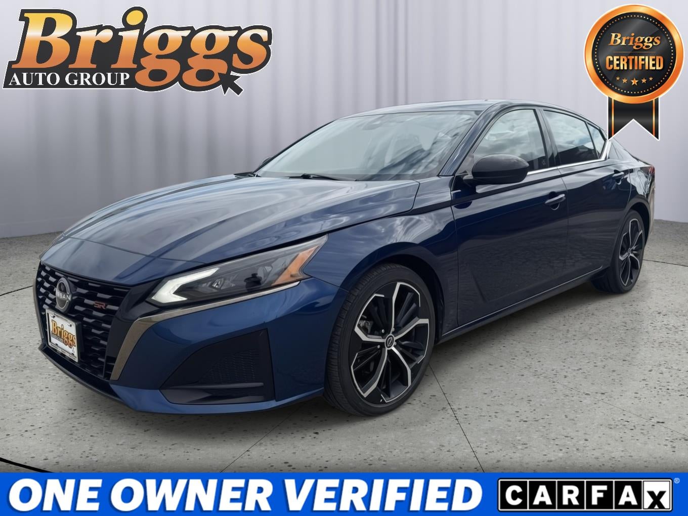 2024 Nissan Altima 2.5 SR in Deep Blue Pearl — front three-quarter view