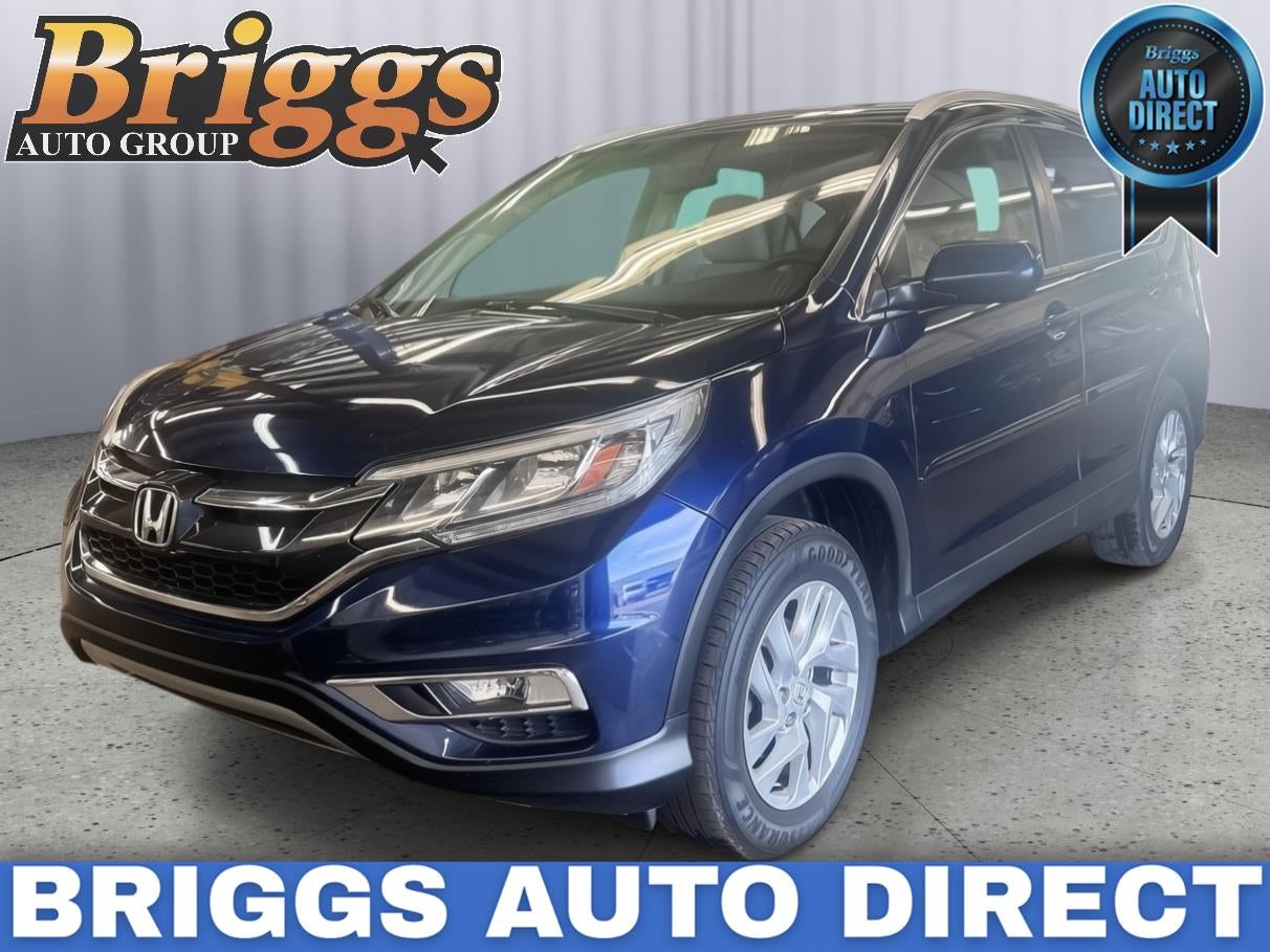 2015 Honda CR-V EX in Obsidian Blue Pearl — front three-quarter view