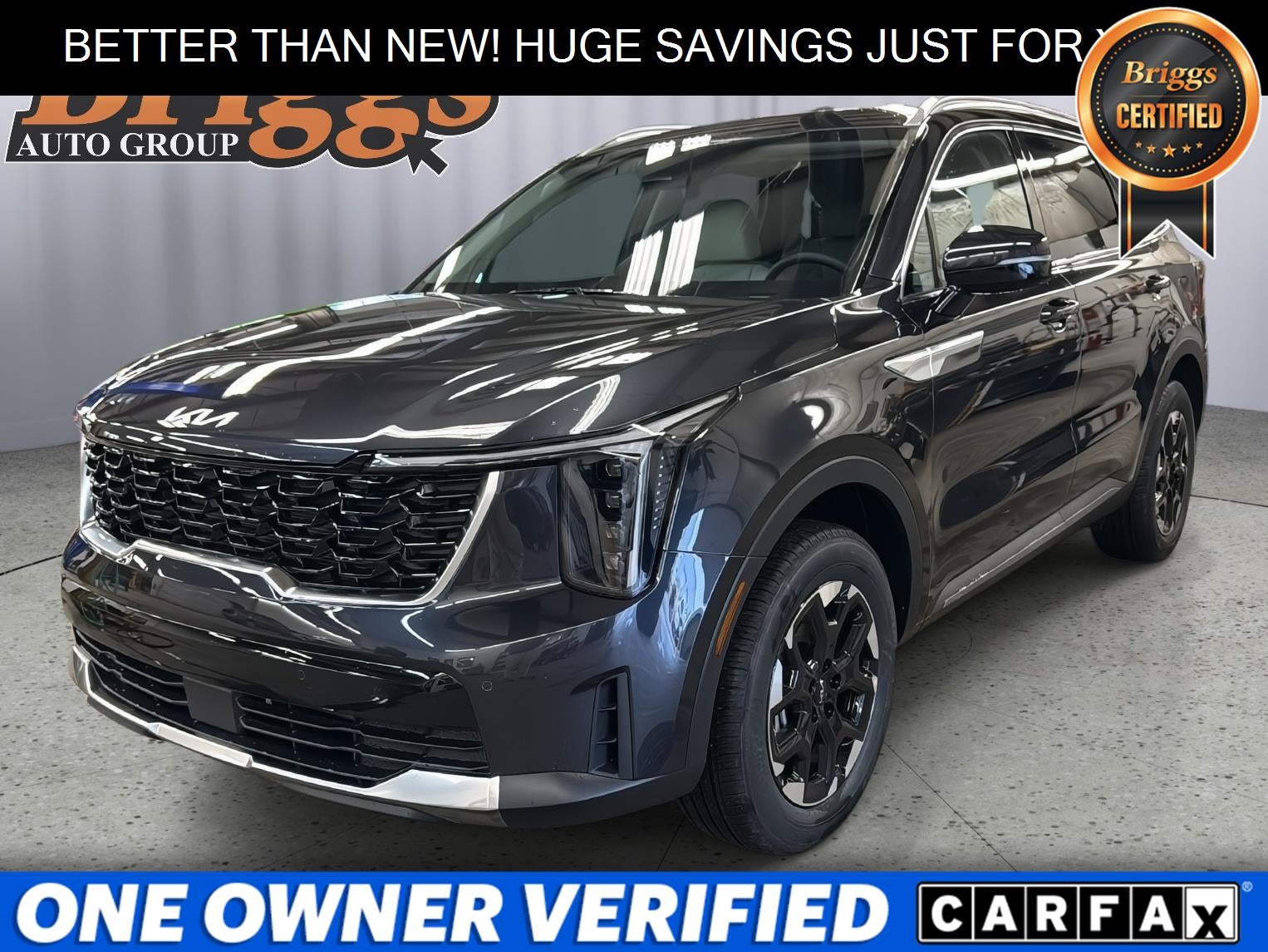 2025 Kia Sorento S in Panthera Metal — front three-quarter view