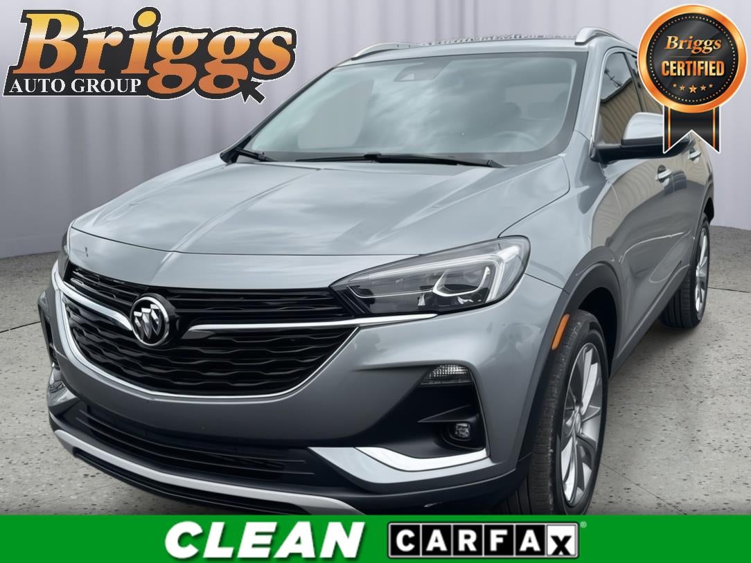 2023 Buick Encore GX Essence in Moonstone Gray Metallic — front three-quarter view