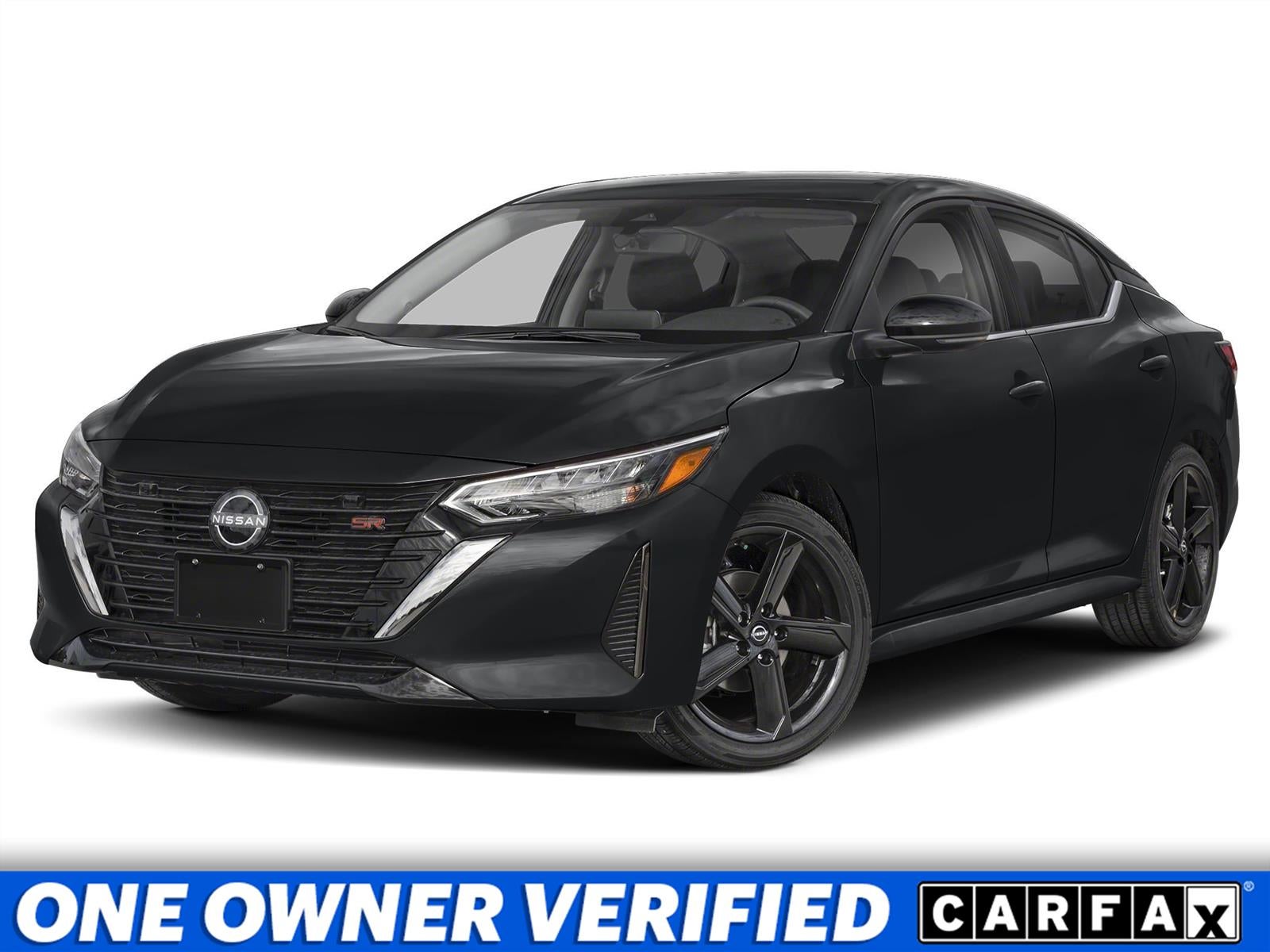 2025 Nissan Sentra SR in Super Black — front three-quarter view