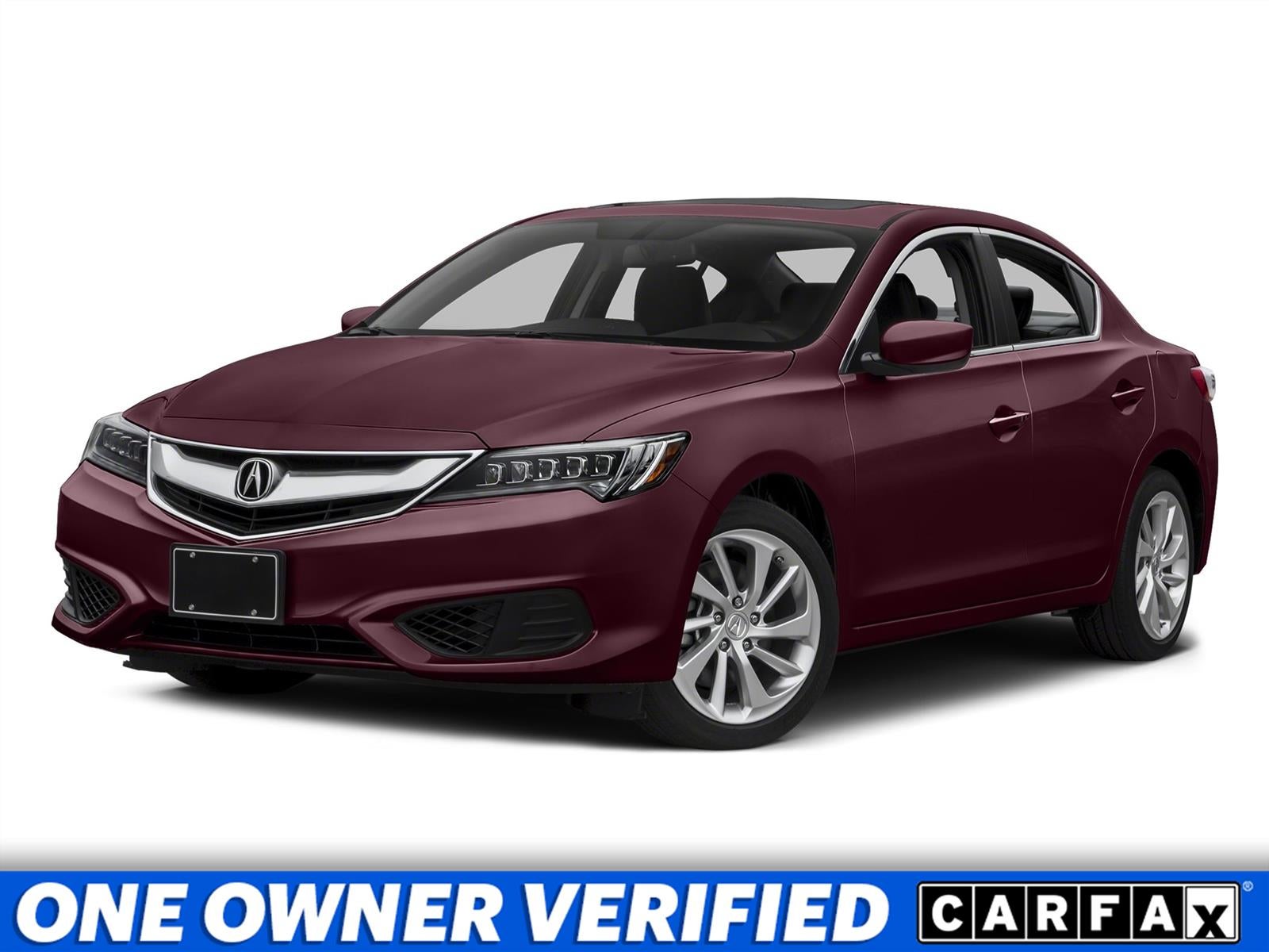 2016 Acura ILX w/Premium Pkg in Basque Red Pearl II — front three-quarter view