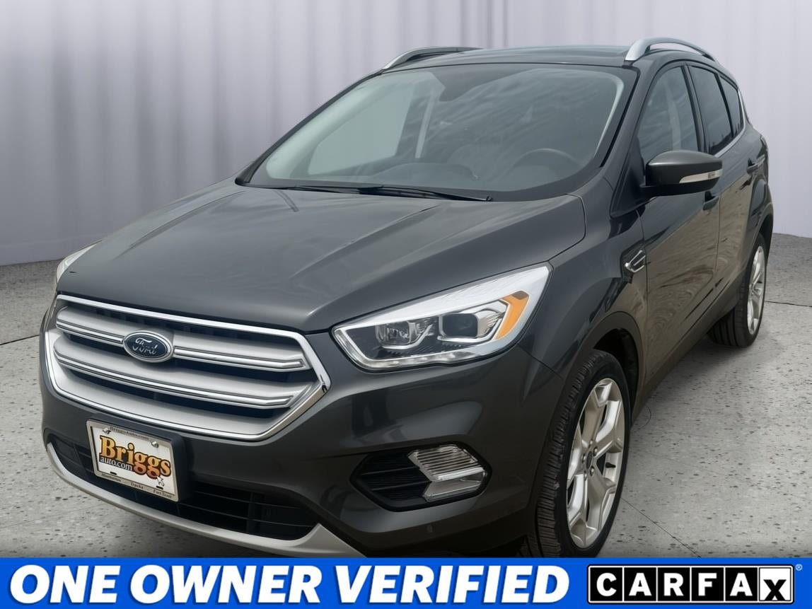 2019 Ford Escape Titanium in Magnetic — front three-quarter view