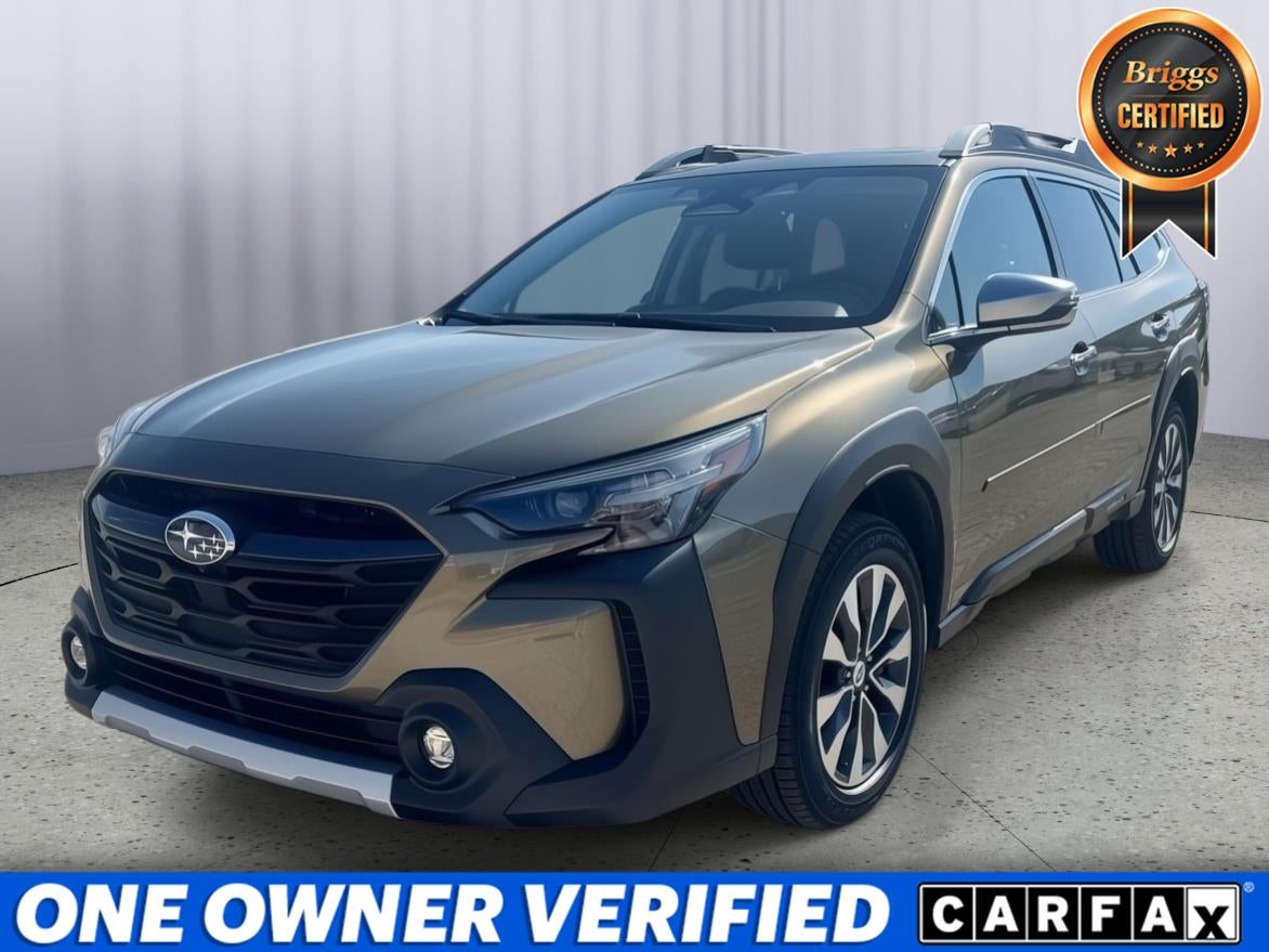 2024 Subaru Outback Touring XT in Autumn Green Metallic — front three-quarter view