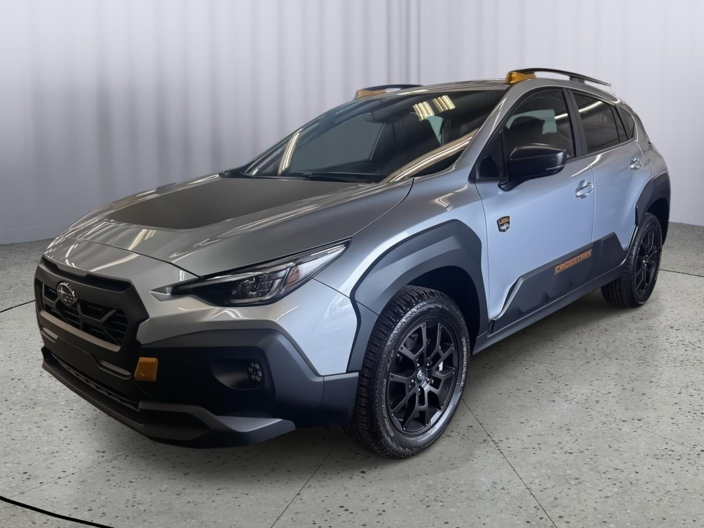 2026 Subaru Crosstrek Wilderness in Ice Silver Metallic — front three-quarter view