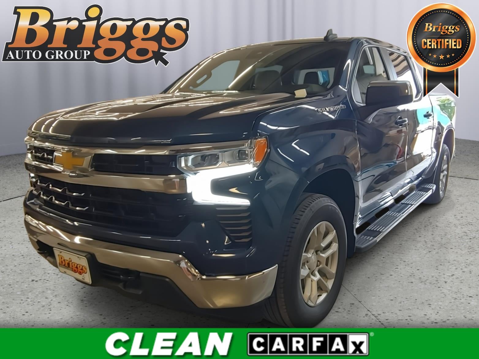 2023 Chevrolet Silverado 1500 LT in Northsky Blue Metallic — front three-quarter view