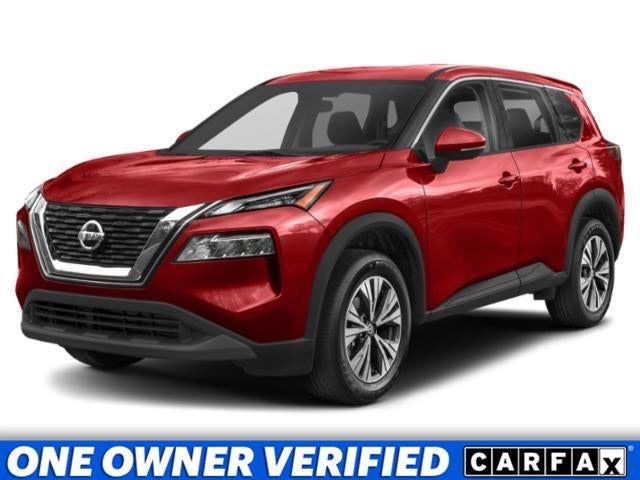 2023 Nissan Rogue SV in Scarlet Ember Tintcoat — front three-quarter view