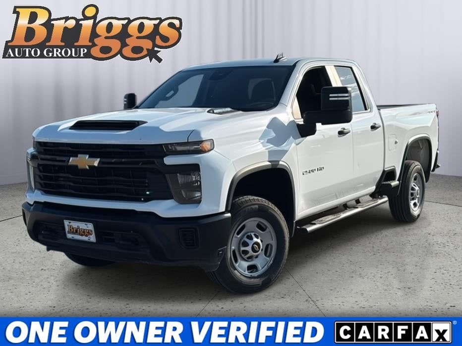 2024 Chevrolet Silverado 2500HD Work Truck in Summit White — front three-quarter view